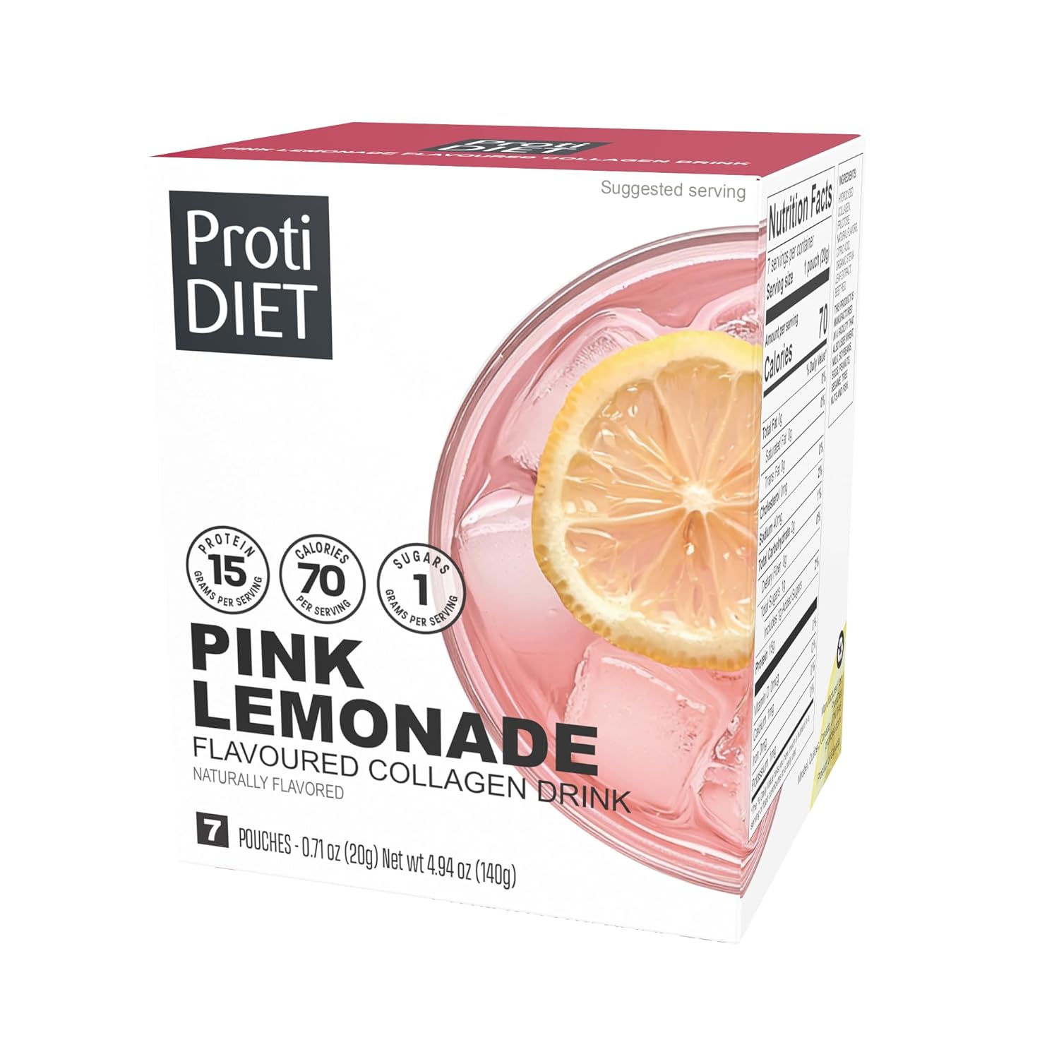 Proti Diet 15g Flavored Collagen Drink - Pink Lemonade