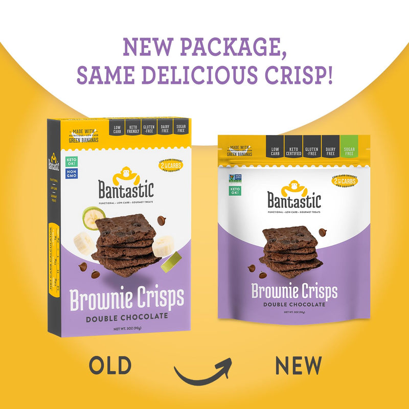 Bantastic Brownie Thin Crisps Snack - Double Chocolate