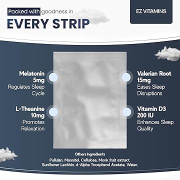 EZ VITAMINS Dissolvable Oral Sleep Strips - Fresh Mint