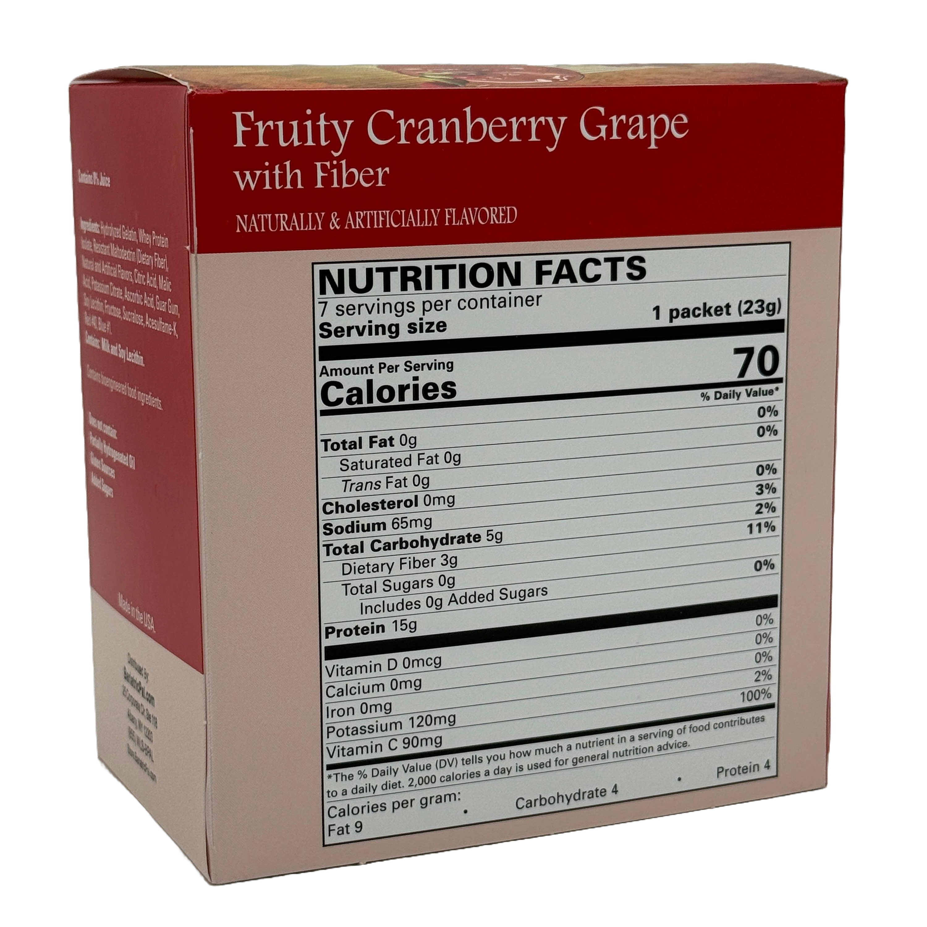 BariatricPal 15g Protein Fruit Drink - Fruity Cranberry Grape (Aspartame Free)