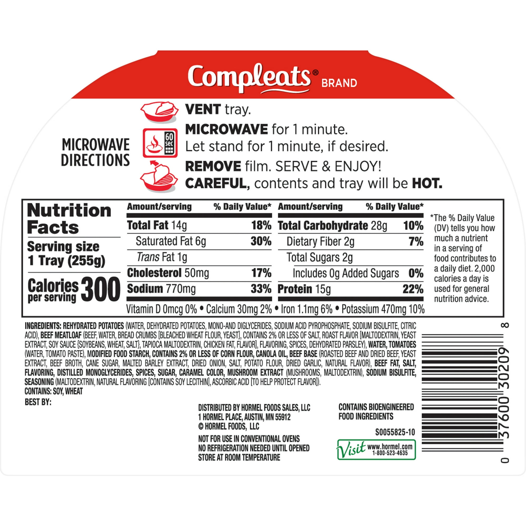 #Flavor_Meatloaf & Gravy With Mashed Potatoes, 9 oz