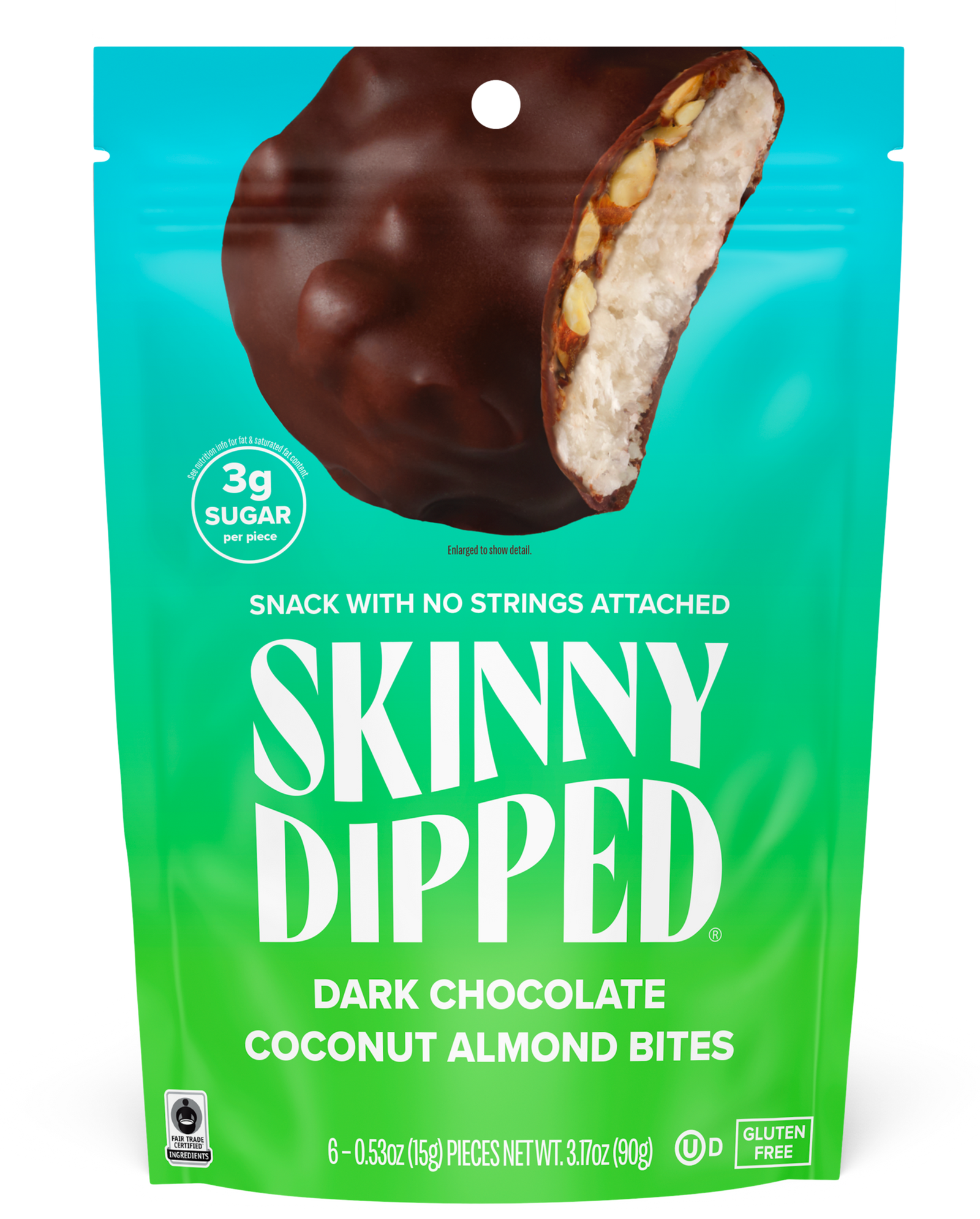 SkinnyDipped Bites - Dark Chocolate Coconut Almond