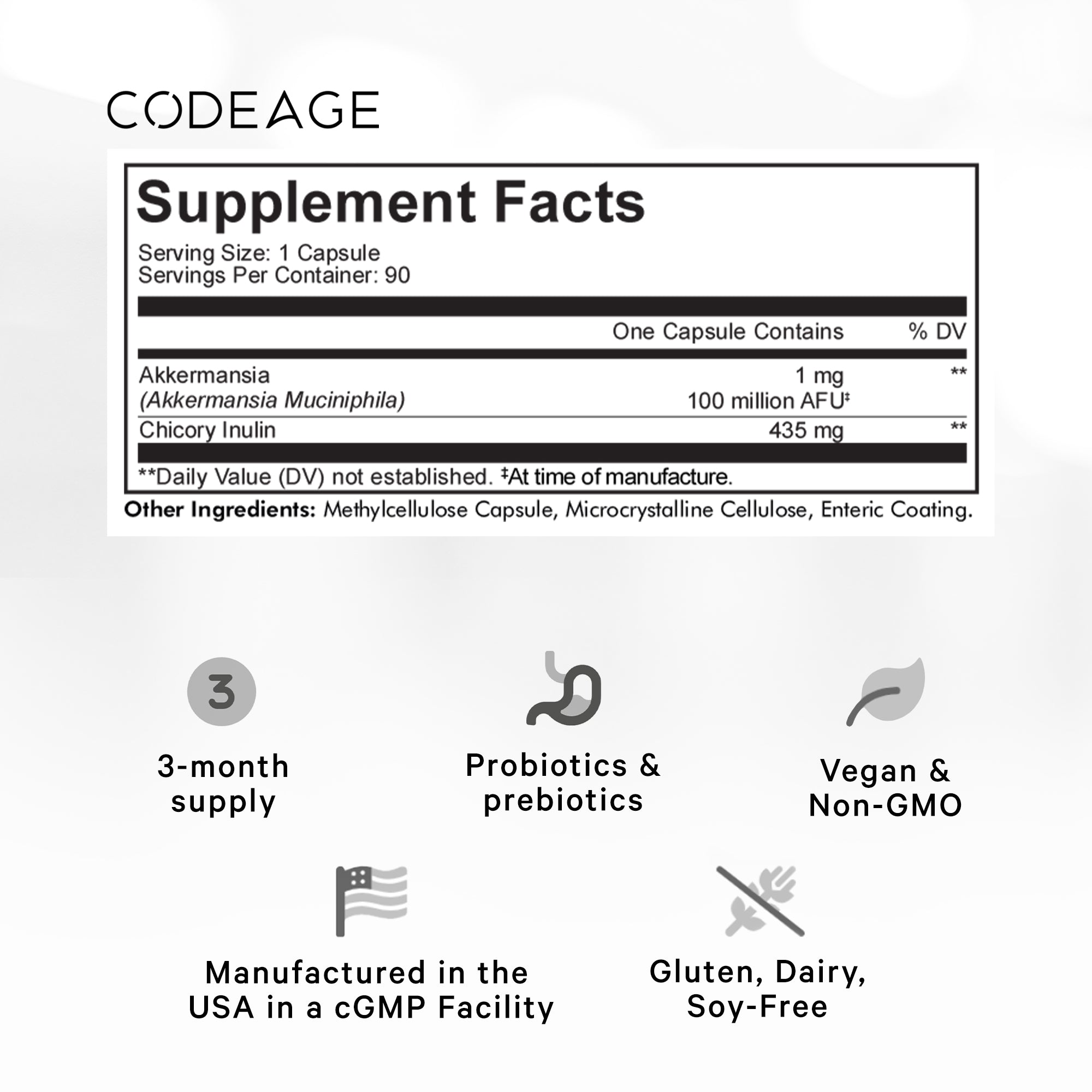 Codeage Akkermansia - Probiotic & Prebiotic