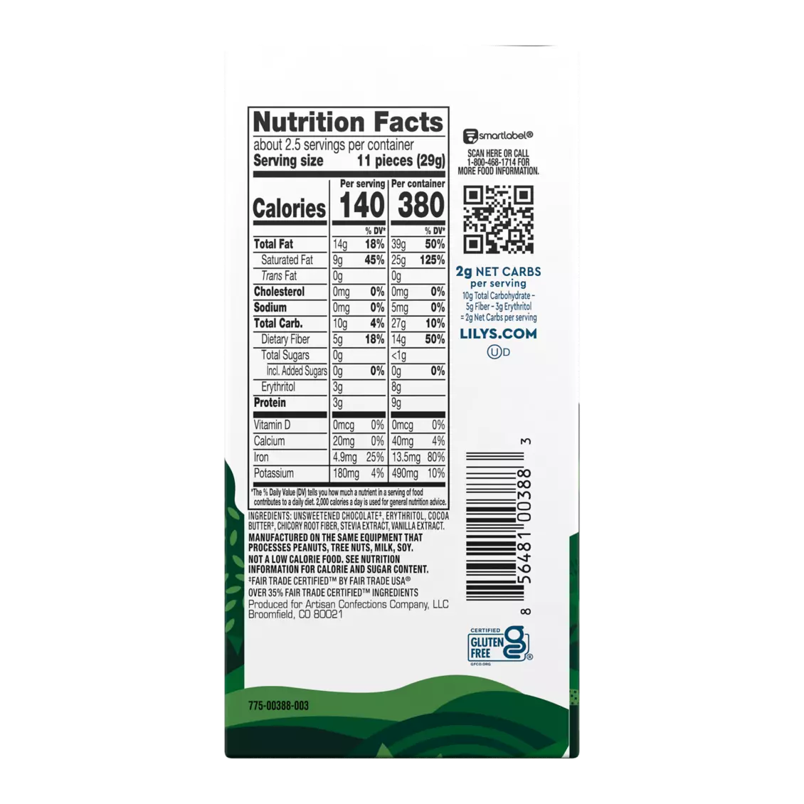 Lily's Extremely Dark Chocolate Style Bar