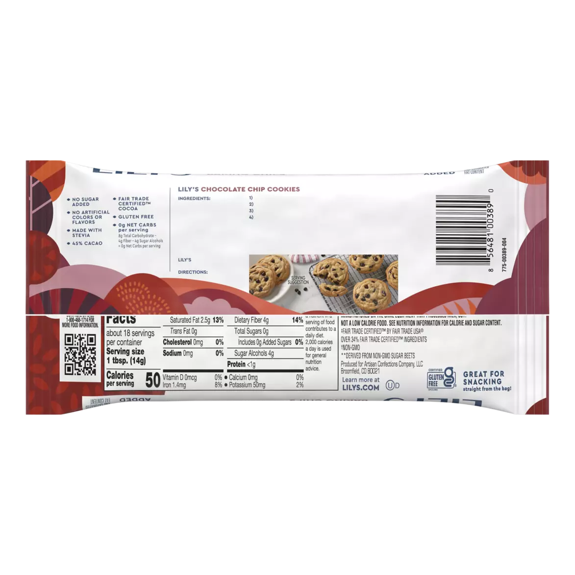 Lily's Semi Sweet Style Baking Chips, 9 oz bag