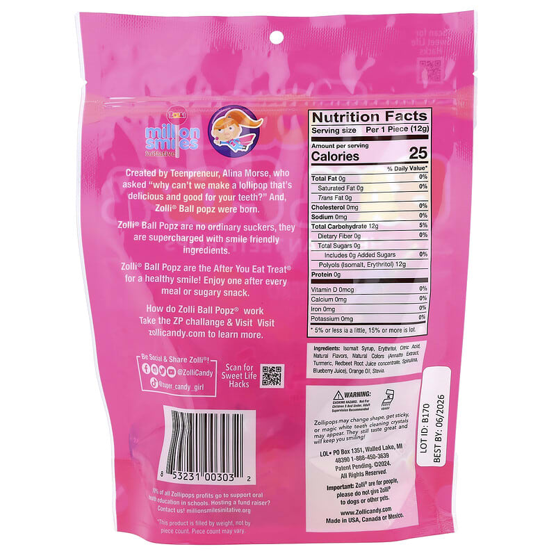 Zolli Ball Popz 5.2 oz (approx. 12 pops)