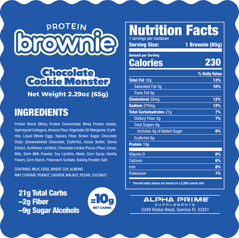 Prime Bites Protein Brownies by Alpha Prime Supplements