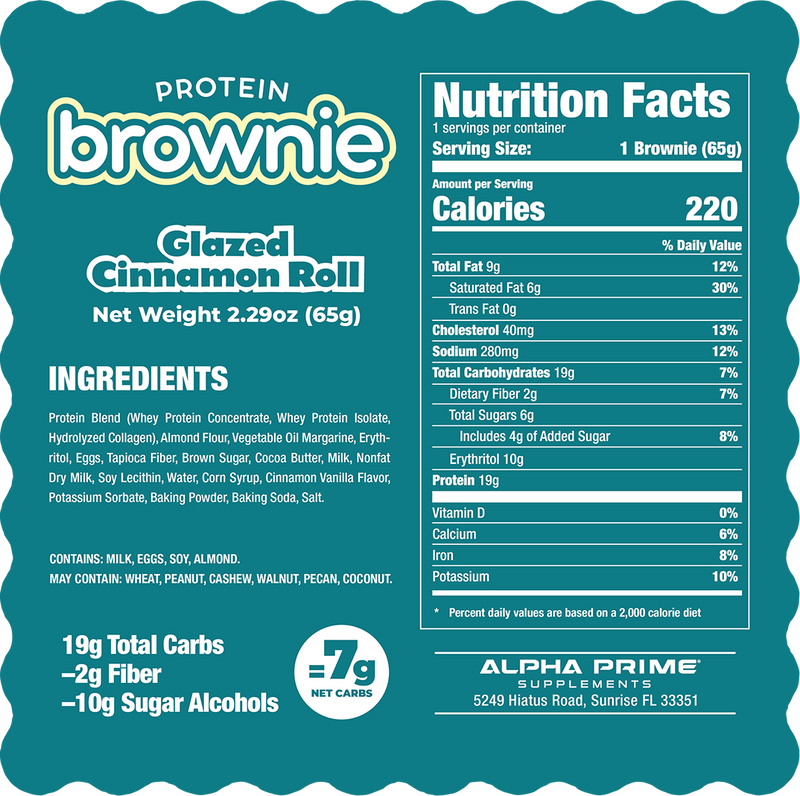 Prime Bites Protein Brownies by Alpha Prime Supplements