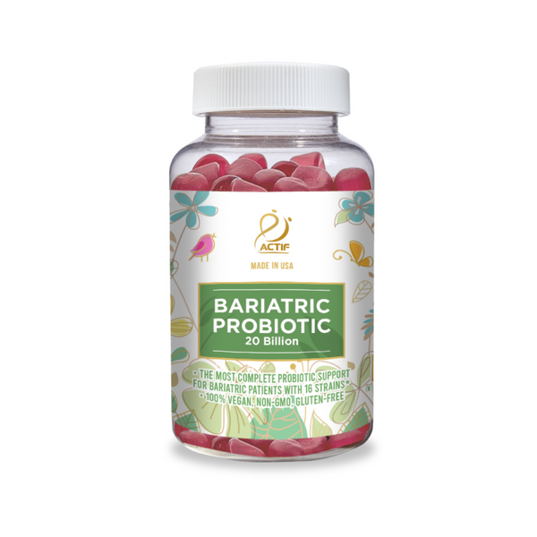 Actif Bariatric Probiotic Maximum Strength With 20 Billion CFU, Immunity And Gut Support – 60 Gummies, Strawberry Flavor