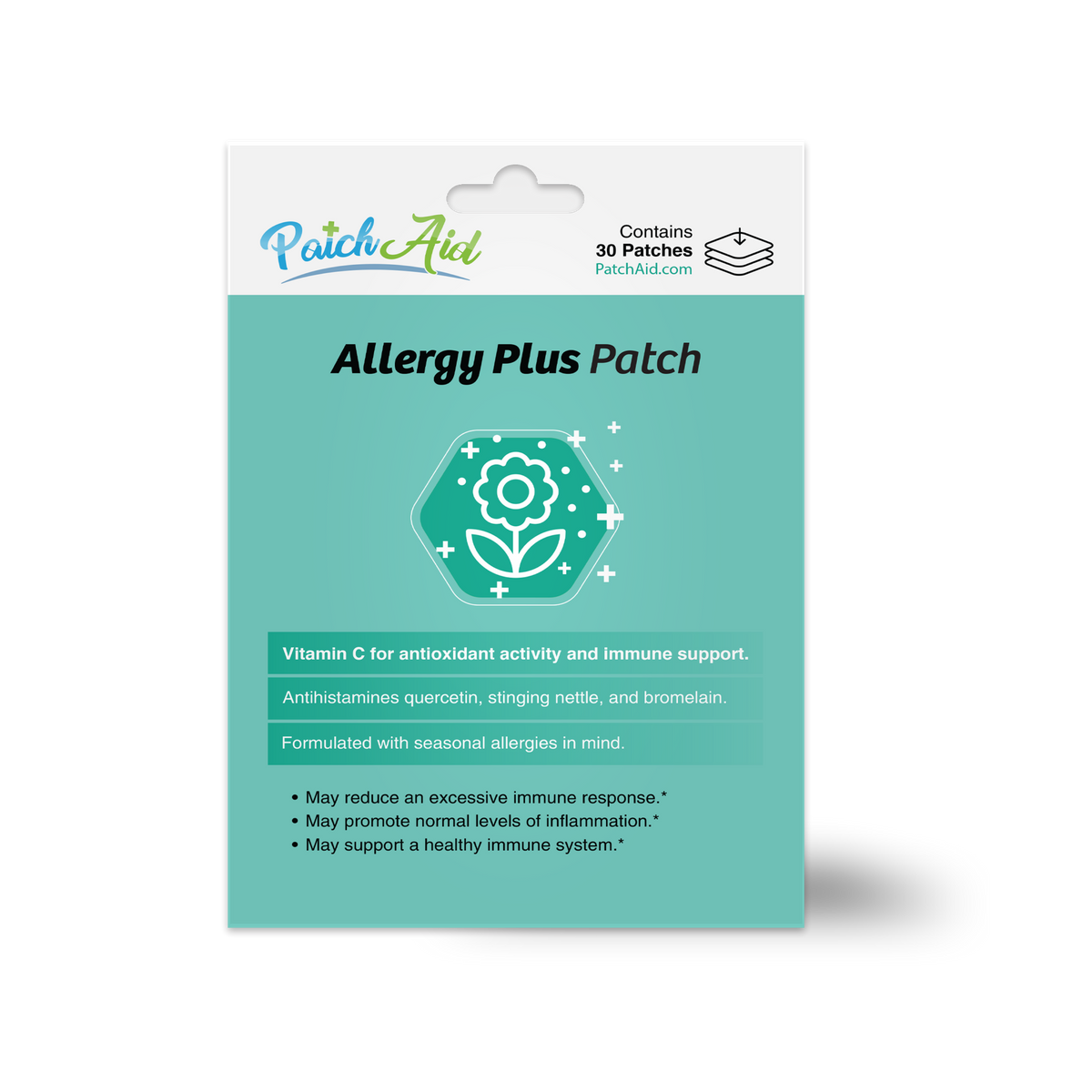 Parche de vitaminas Allergy Plus de PatchAid, Suministro para 30 días