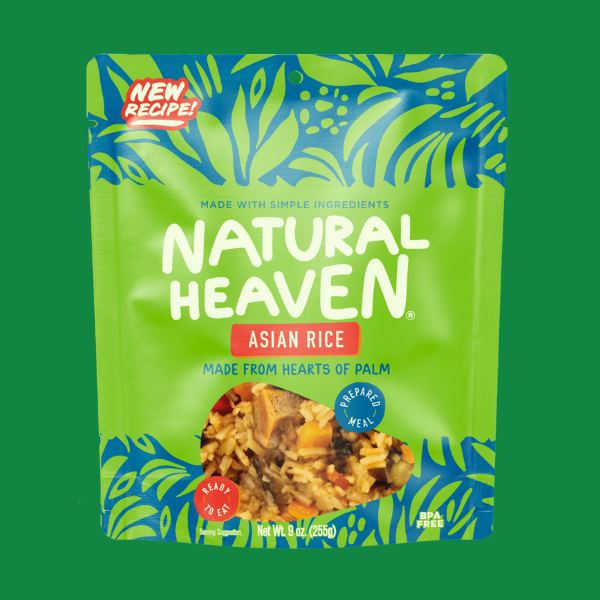 Riced Hearts of Palm Pasta Keto Bowl Ready Meal by Natural Heaven - Asian Rice