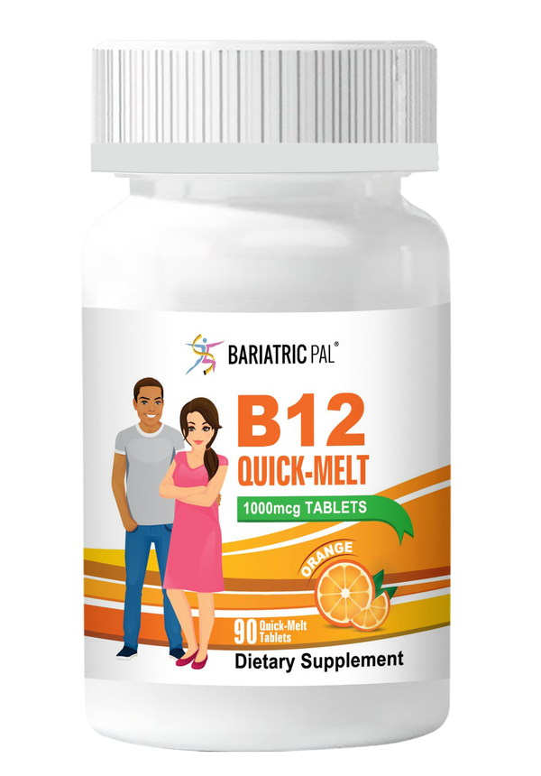 BariatricPal 1,000mcg B12 Sublingual Quick Melts - Orange Flavor