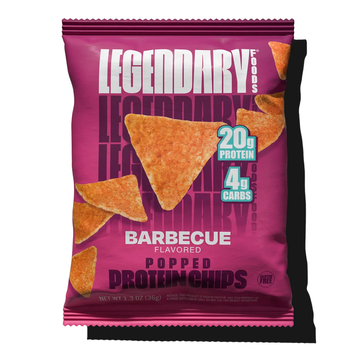 Chips Protéinées Soufflées Legendary Foods, Barbecue / Un sac