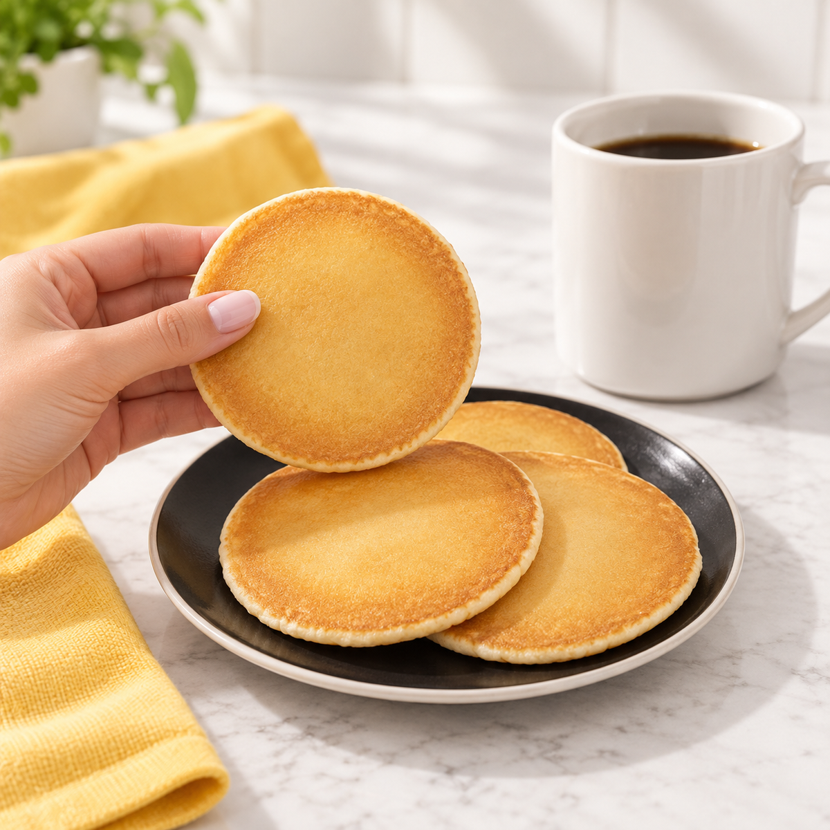 BariatricPal Protein Pancakes, each serving has 120 calories, 12 grams of protein and 5 grams of fiber; seven packets per box.