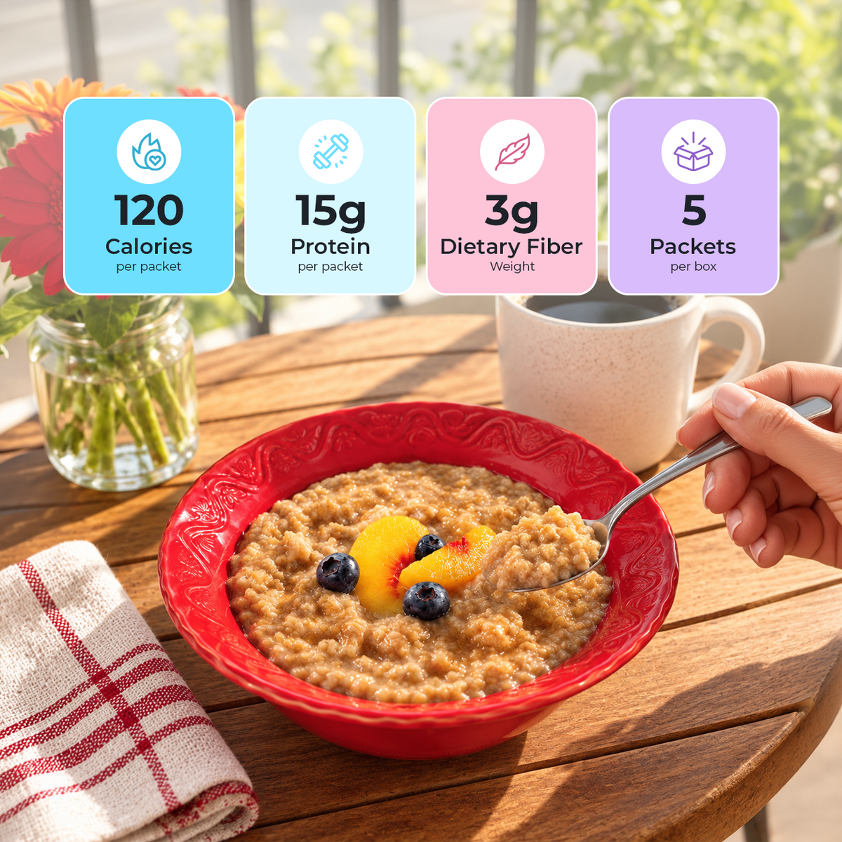 BariatricPal Maple & Brown Sugar Oatmeal with 15g of Protein