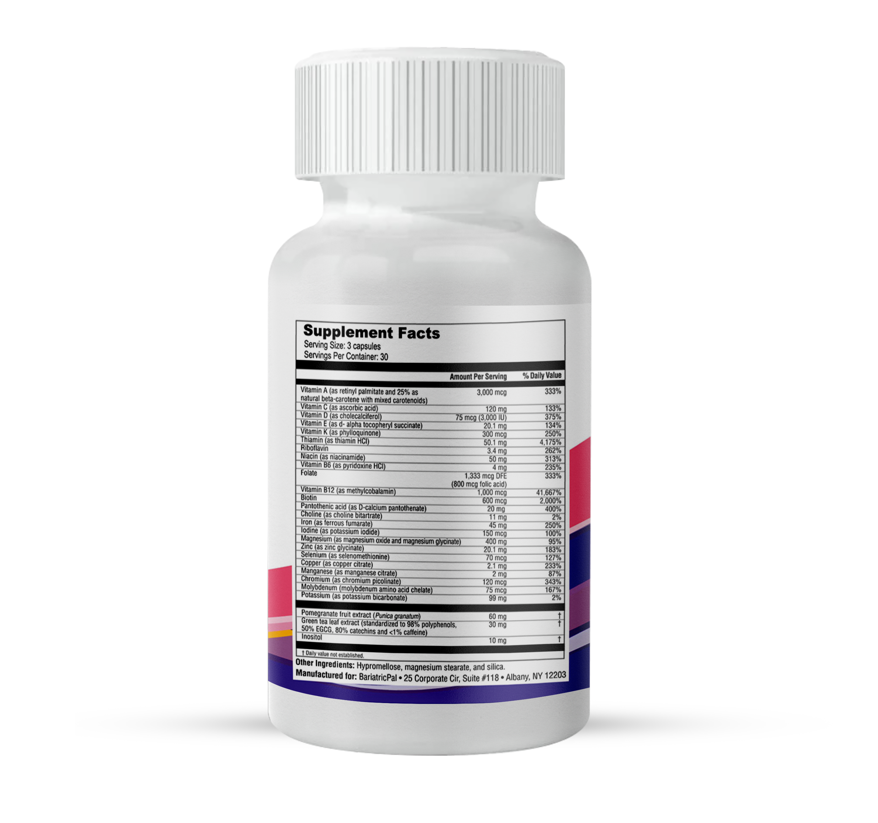 BariatricPal Ultra Multi - High-Potency Bariatric Multivitamin Capsules for Malabsorptive Surgeries