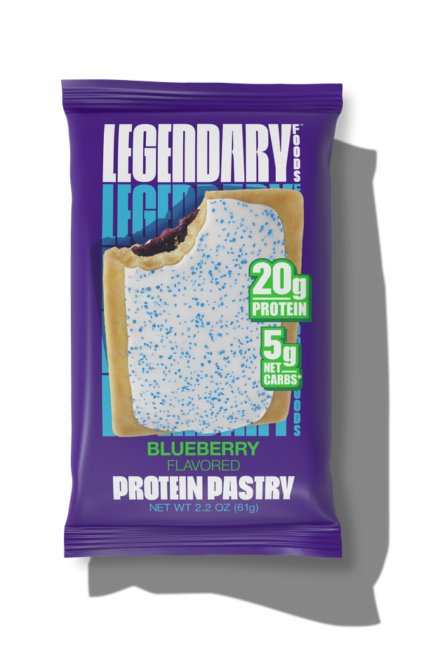 "Cake Style" Low-Carb Toaster Tasty Pastry by Legendary Foods - Blueberry