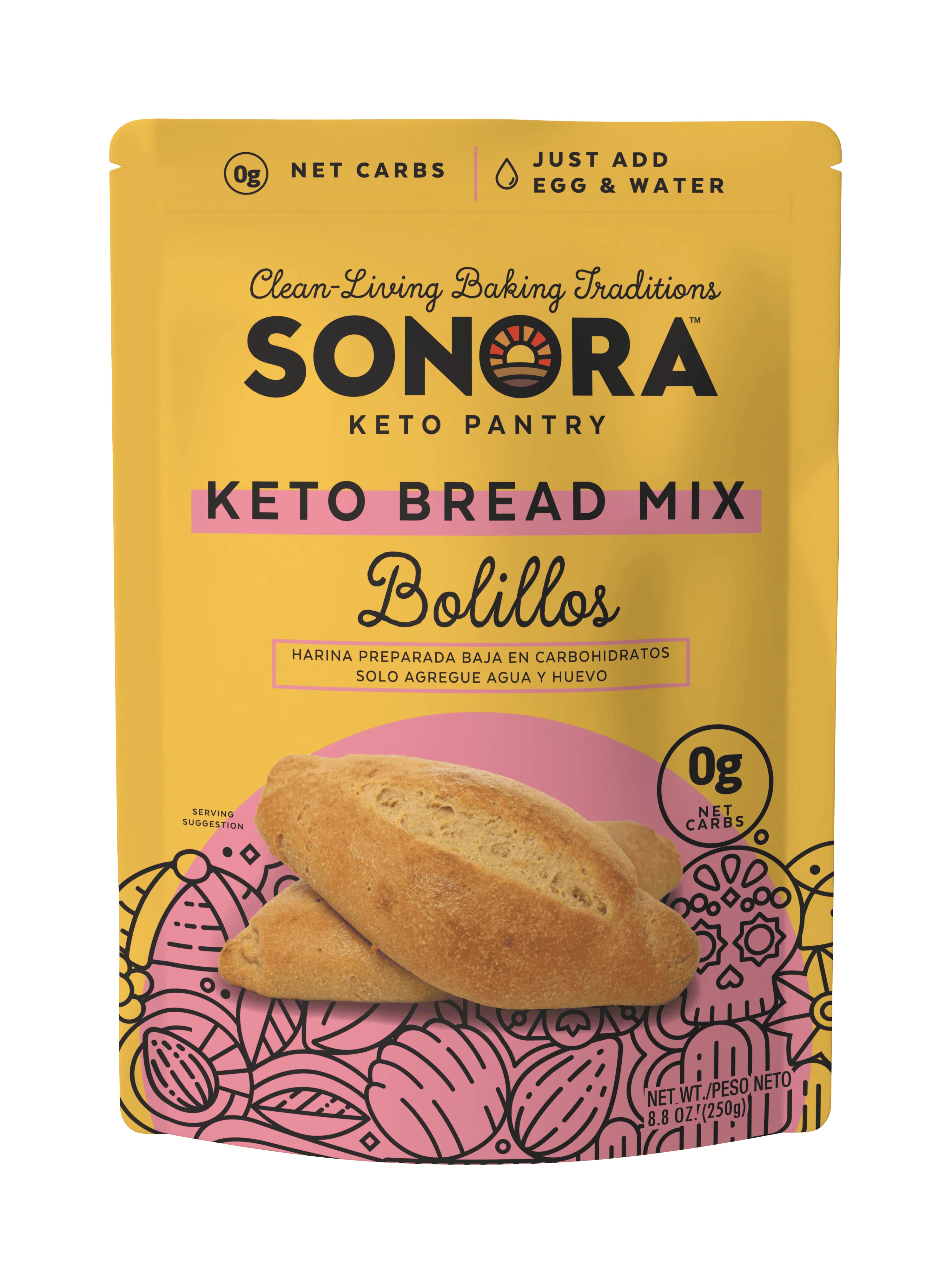 Sonora Keto Pantry Keto Bread Mix, Bolillos - 8.8oz