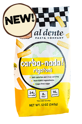Al Dente Carba-Nada Rigatoni Pasta 12 oz.