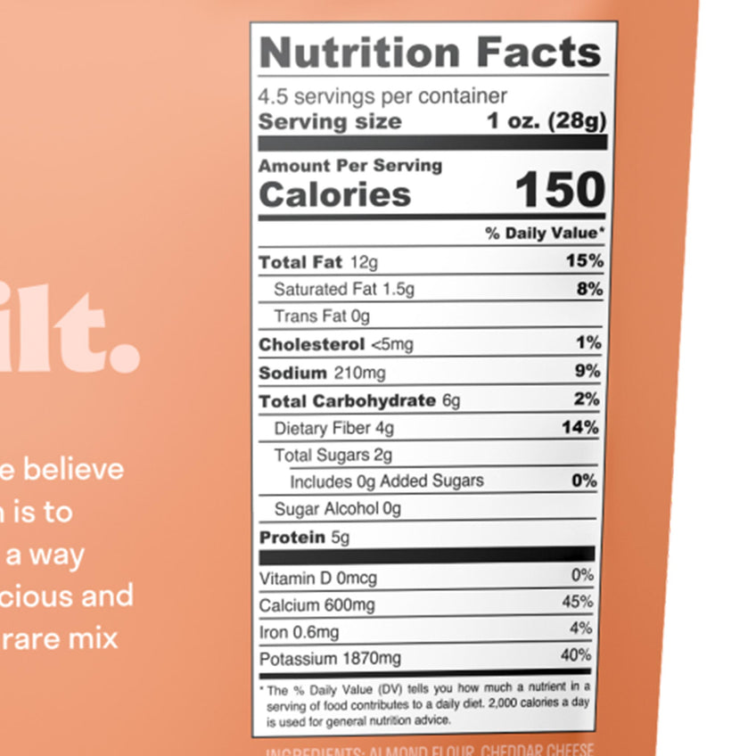 Almond Flour Crackers by Real Phat Foods - Cheddar (4.5 oz)