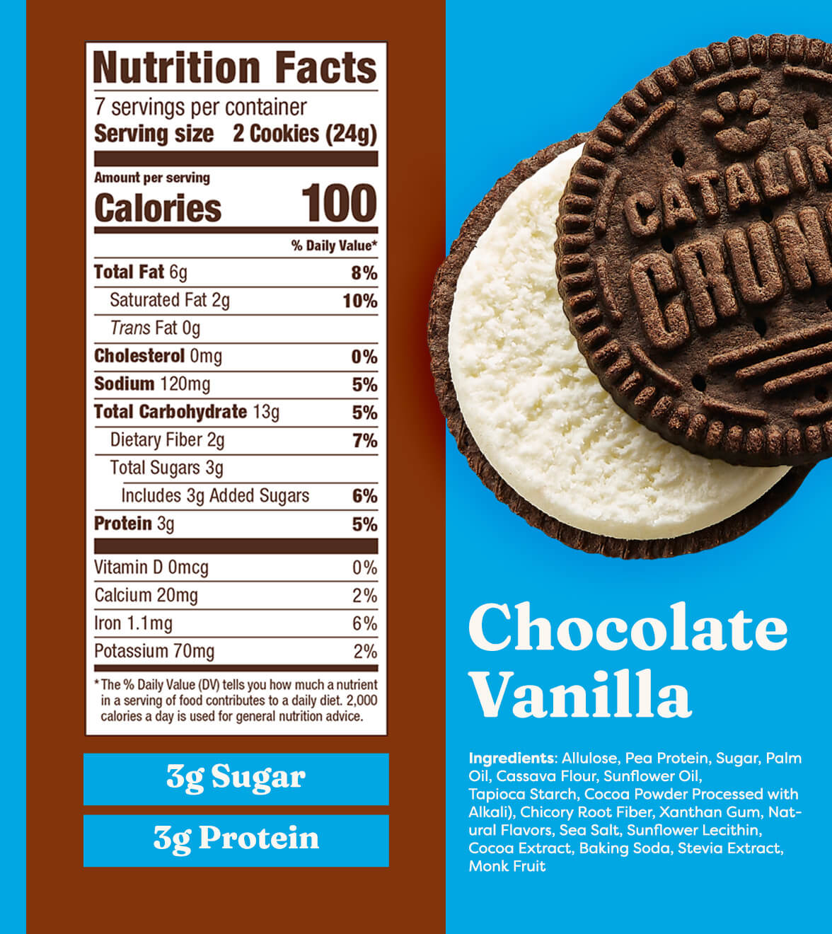 Catalina Crunch Keto Sandwich Cookies - Chocolate Vanilla