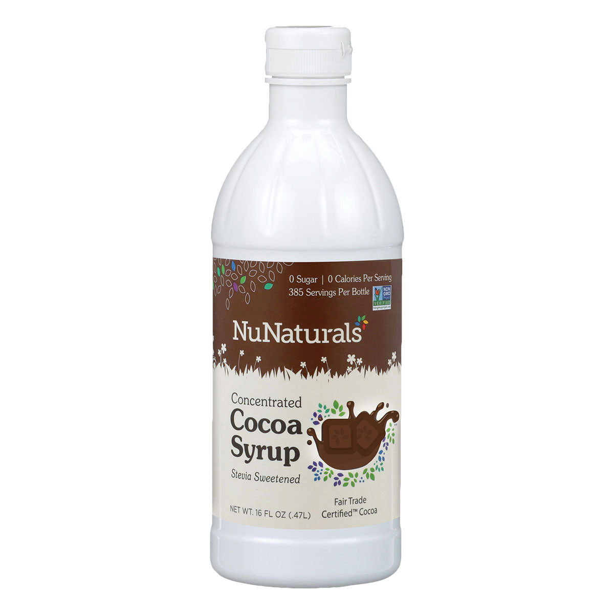 NuNaturals NuStevia Cocoa Syrup 16 fl oz. - High-quality Gluten Free by NuNaturals at BariatricPal Store