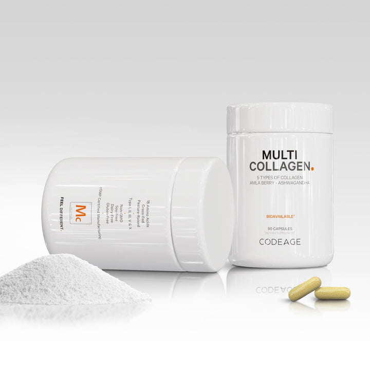 Multi Collagen Peptides Capsules Hydrolyzed Collagen Protein with Bone Broth & Vitamin C by Codeage - High-quality Collagen Supplement by Codeage at BariatricPal Store