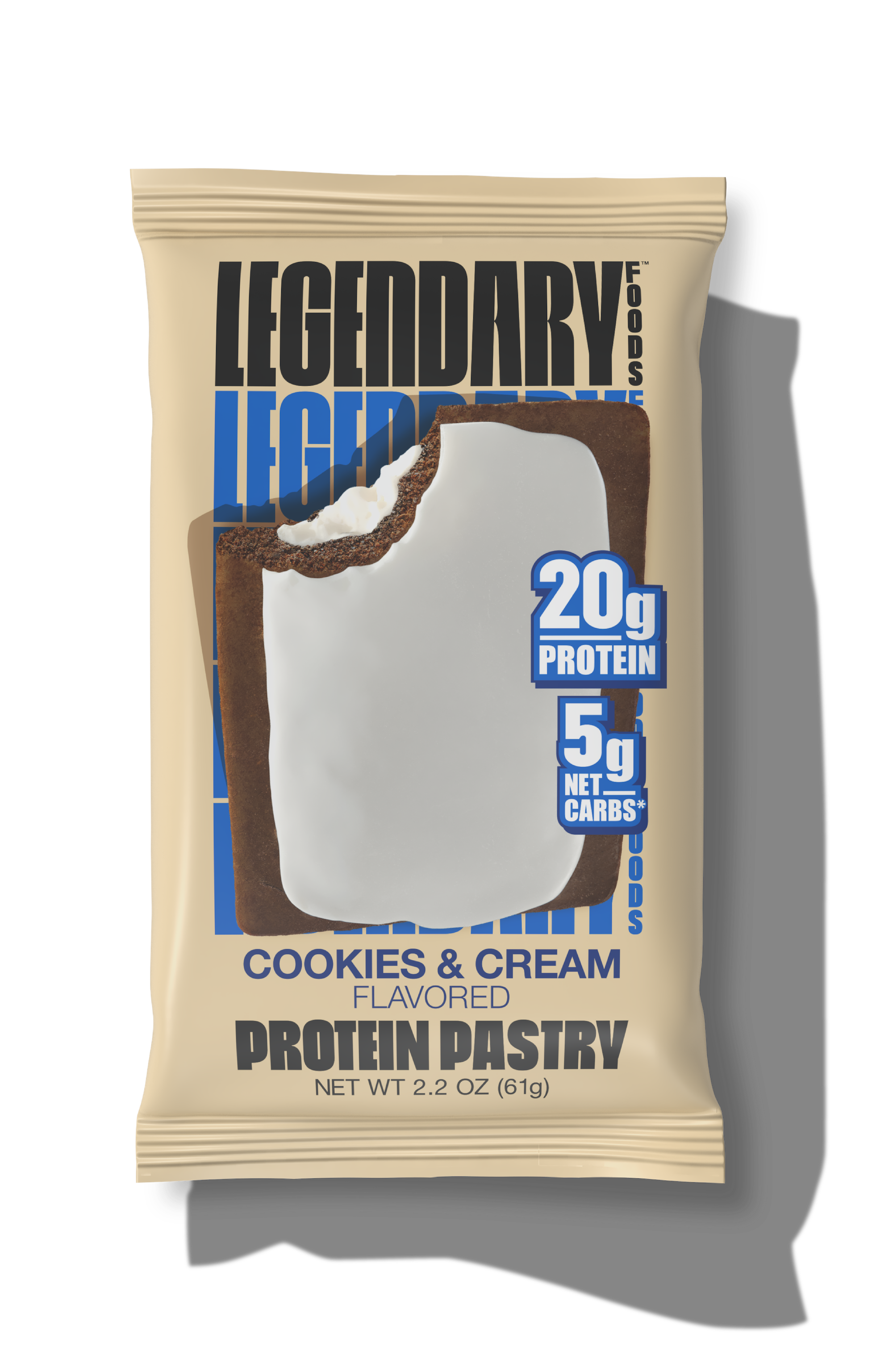 "Cake Style" Low-Carb Protein Pastry by Legendary Foods - Cookies and Cream