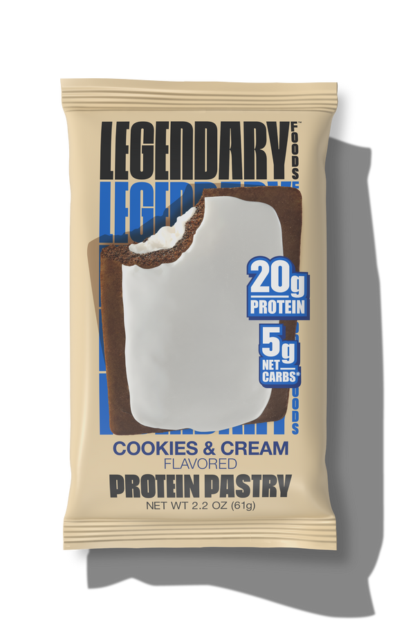 "Cake Style" Low-Carb Toaster Tasty Pastry by Legendary Foods - Cookies and Cream