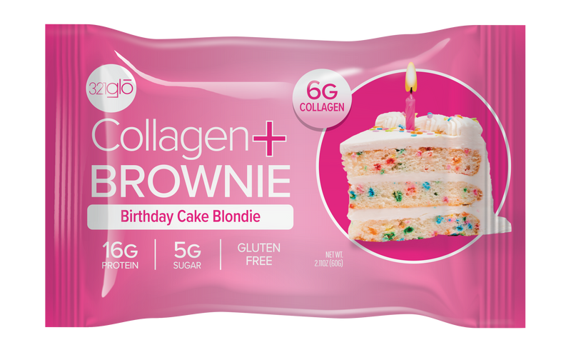 321Glo Collagen+Brownie - Birthday Cake Blondie