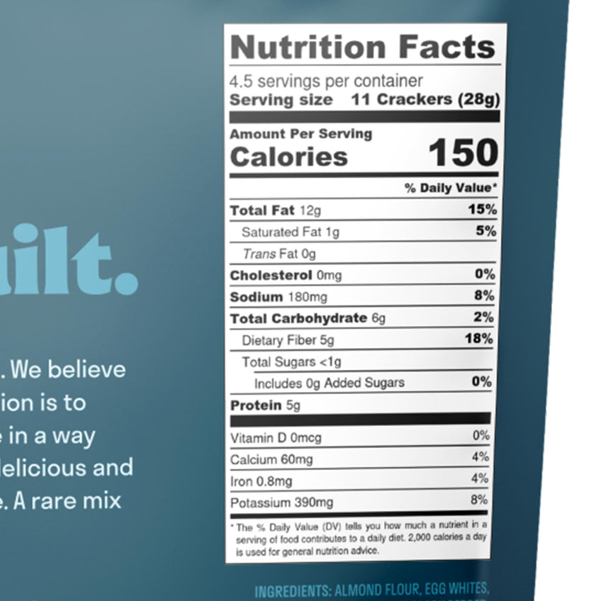 Almond Flour Crackers by Real Phat Foods - Cracked Pepper (4.5 oz)