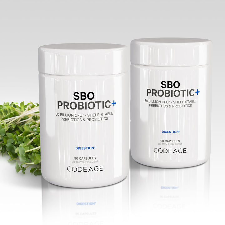 SBO Probiotics 50 Billion CFU Capsules Soil-Based Organisms with Prebiotics Supplement by Codeage