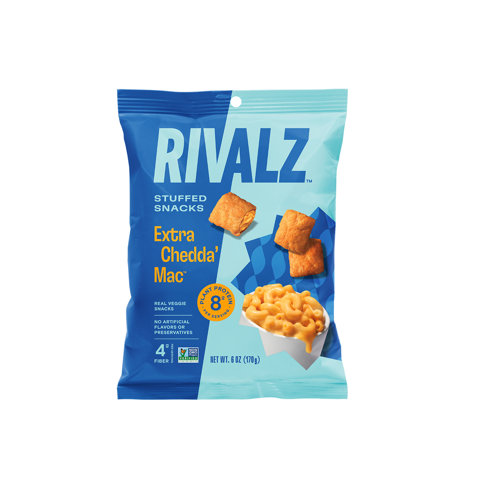 Stuffed Protein Snacks by Rivalz Snacks - Extra Chedda' Mac