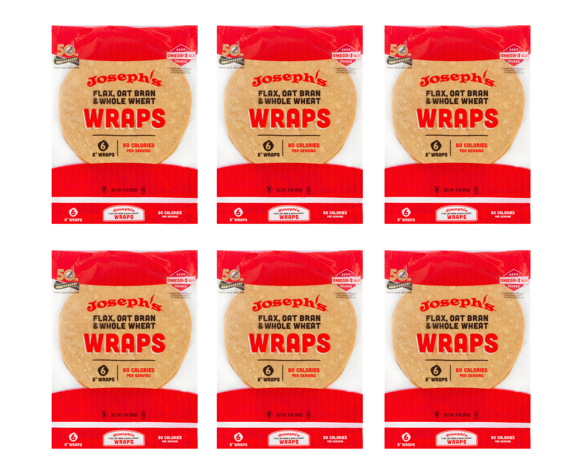 Joseph's Bakery Flax Oat Bran & Whole Wheat Wraps