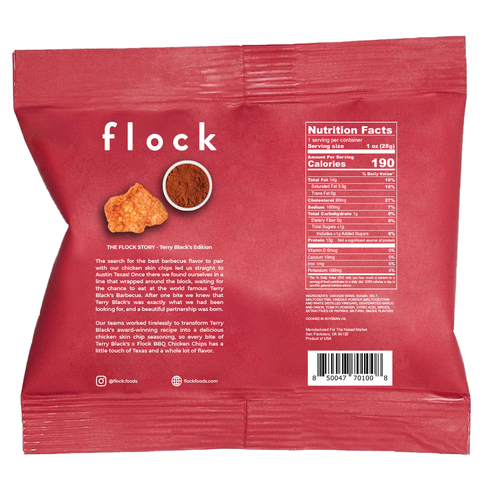 Flock Foods Keto Chicken Chips - Terry Black’s Barbecue