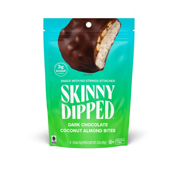 SkinnyDipped Almond Bites, Dark Chocolate Coconut 3.17 oz