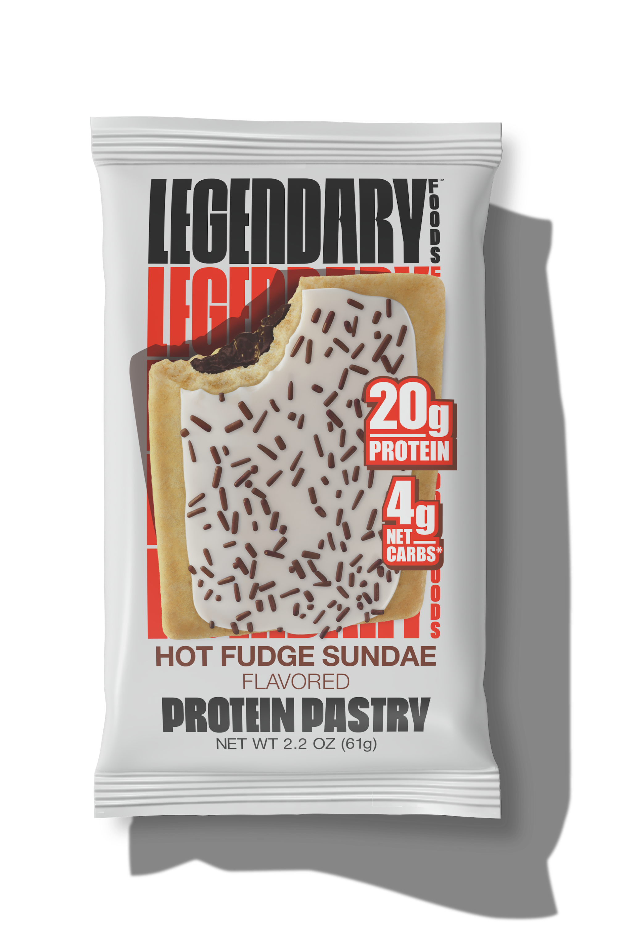 "Cake Style" Low-Carb Protein Pastry by Legendary Foods - Hot Fudge Sundae
