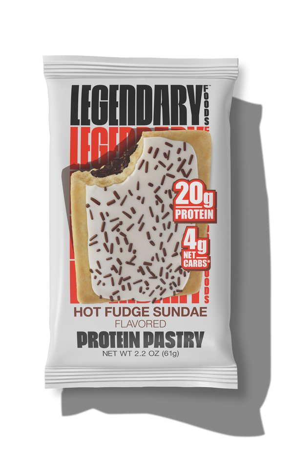 "Cake Style" Low-Carb Protein Pastry by Legendary Foods - Hot Fudge Sundae