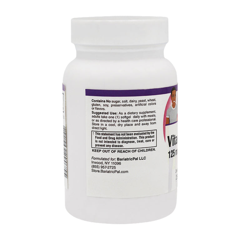 Vitamin D-3 125mcg (5000 IU) - Easy Swallow Vegetarian Softgels by BariatricPal