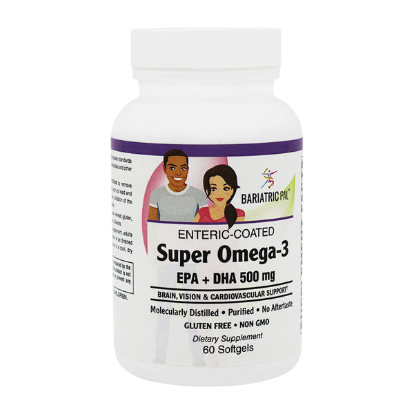 Super Omega-3 Softgels (60) by BariatricPal - No Fishy Aftertaste!