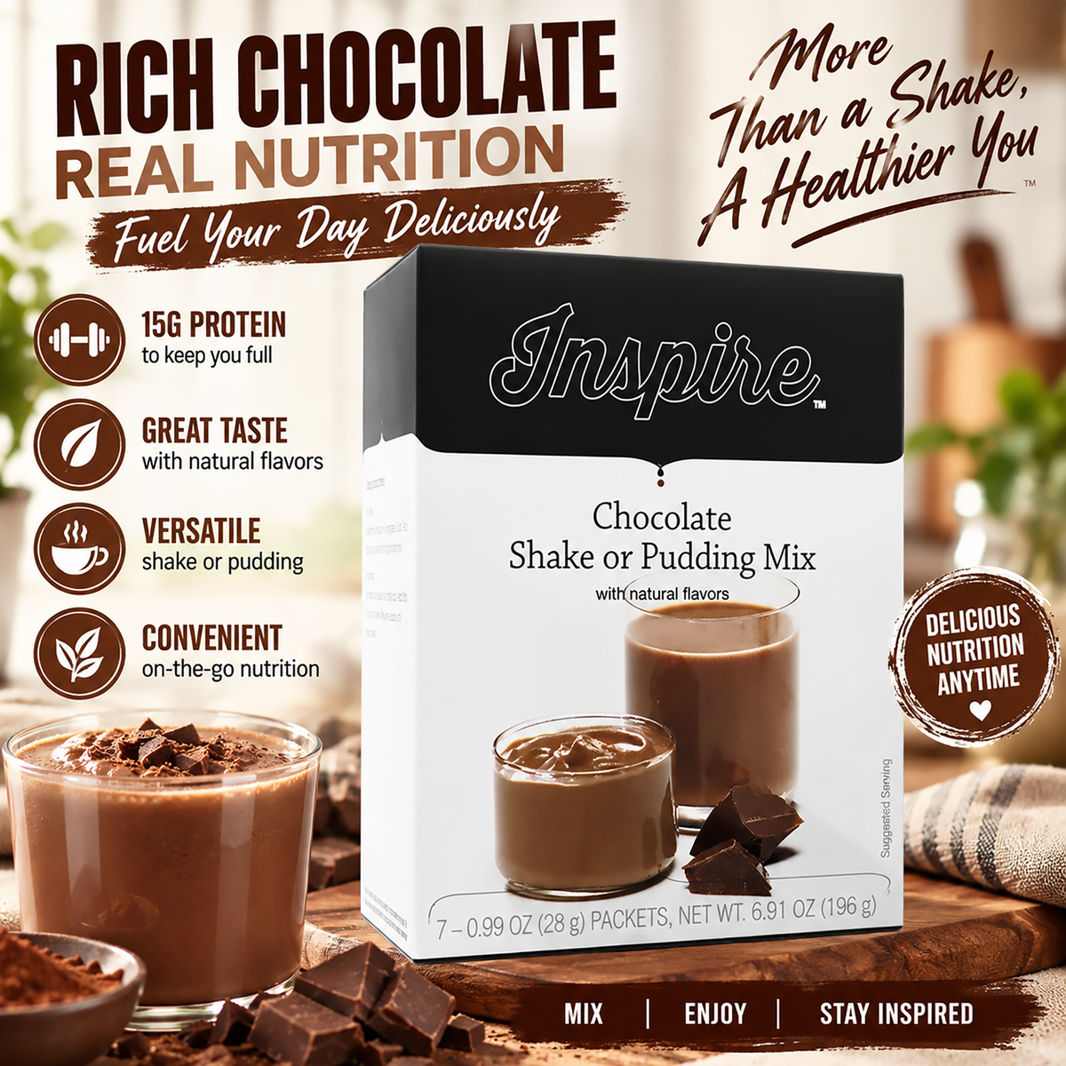 Chocolate Protein Shake with 15g Protein 