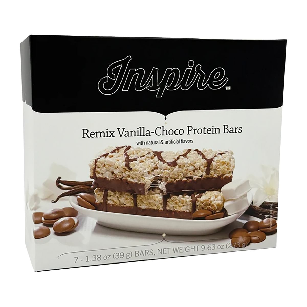 Barritas Inspire de 15g de Proteínas y Fibra de Bariatric Eating - Vainilla Choco "Remix", Una caja