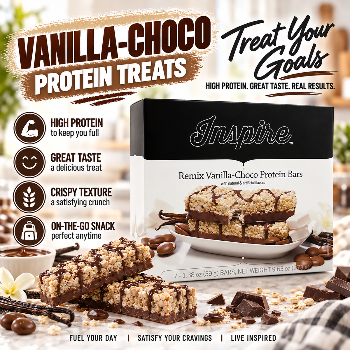 Inspire Remix - Vanilla-Choco Protein Bar