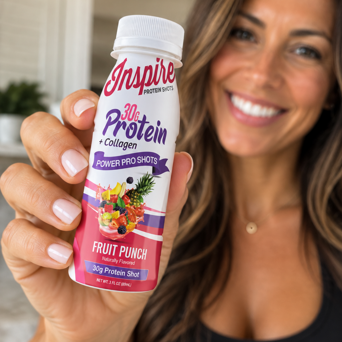 One 3 oz. bottle. Sugar-free and less than 1g carbs. 30g protein - fruit punch protein shot. 