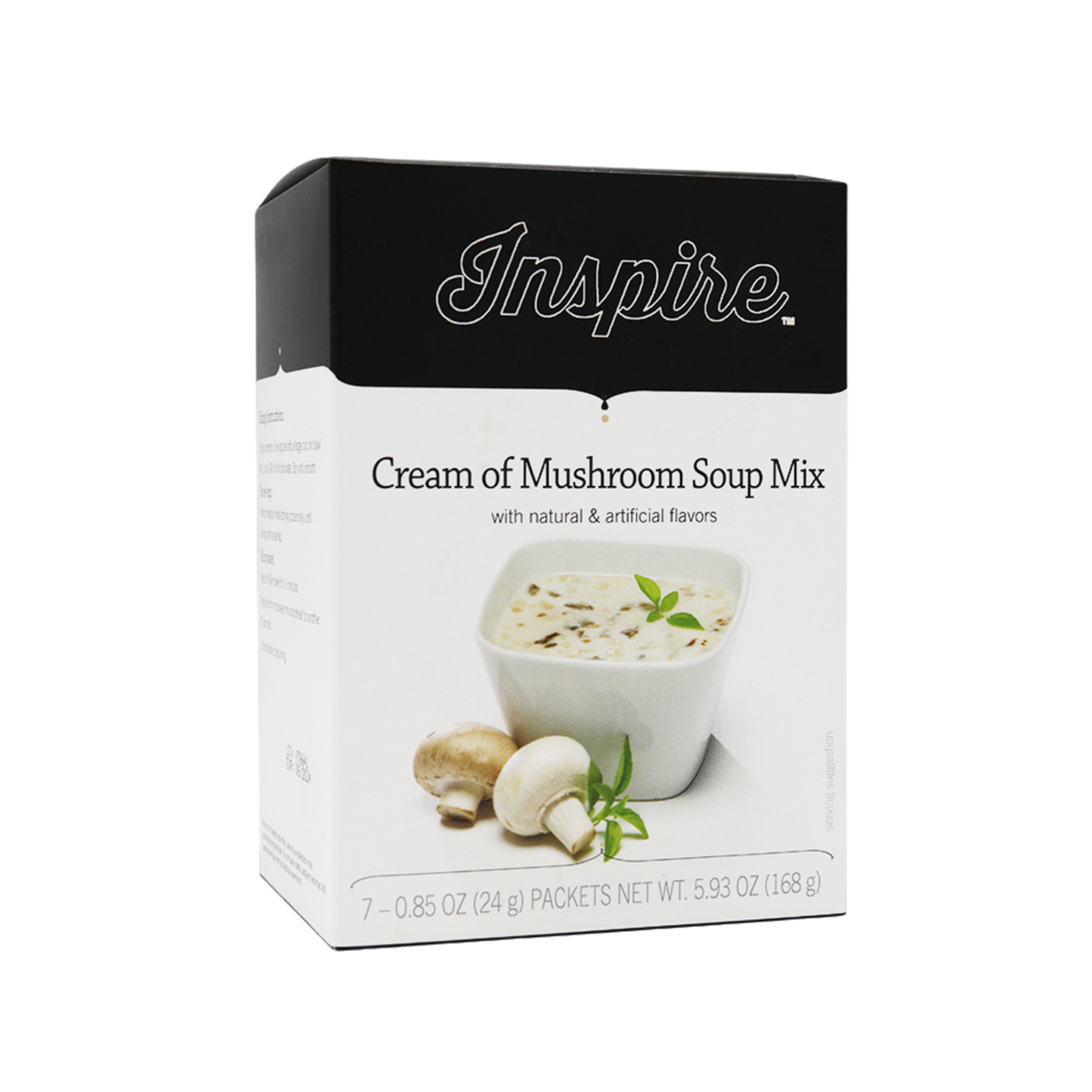 Inspire Protein Cream of Mushroom Soup.  Just add water.