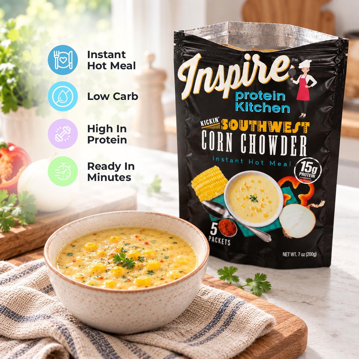 Inspire Southwest Corn Chowder - 15g Protein 