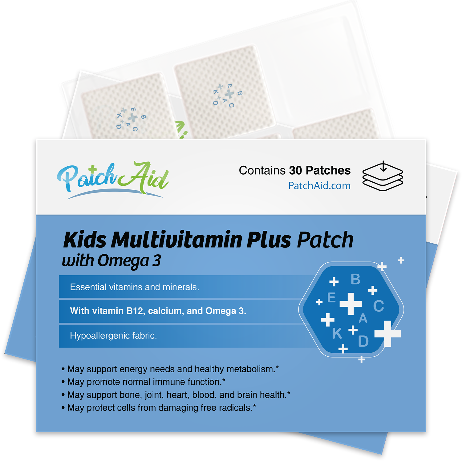 Kids Multivitamin Plus Topical Patch with Omega-3 by PatchAid