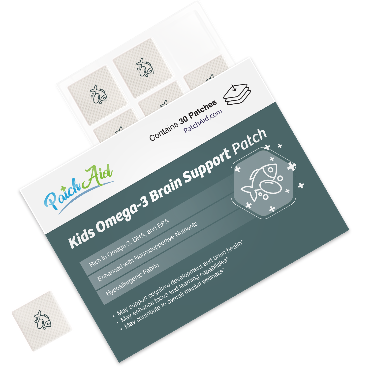 Kids Omega-3 Brain Support Patch by PatchAid