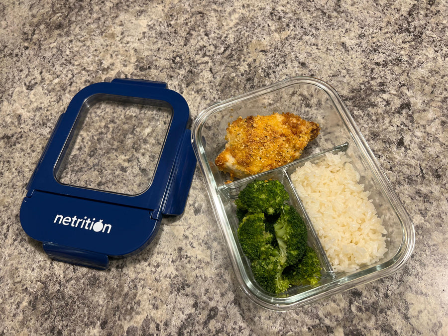 Leak-Proof Portion Control Glass Bento Lunch Box by Netrition