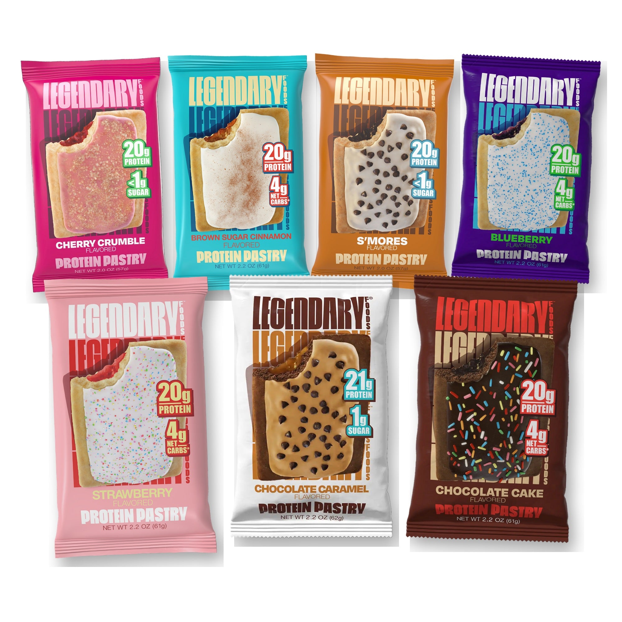 Legendary Foods Cake Style Low-Carb Protein Pastry - Variety Pack